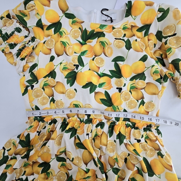 NSR lemon ruffle short dress size XLARGE - Picture 8 of 9